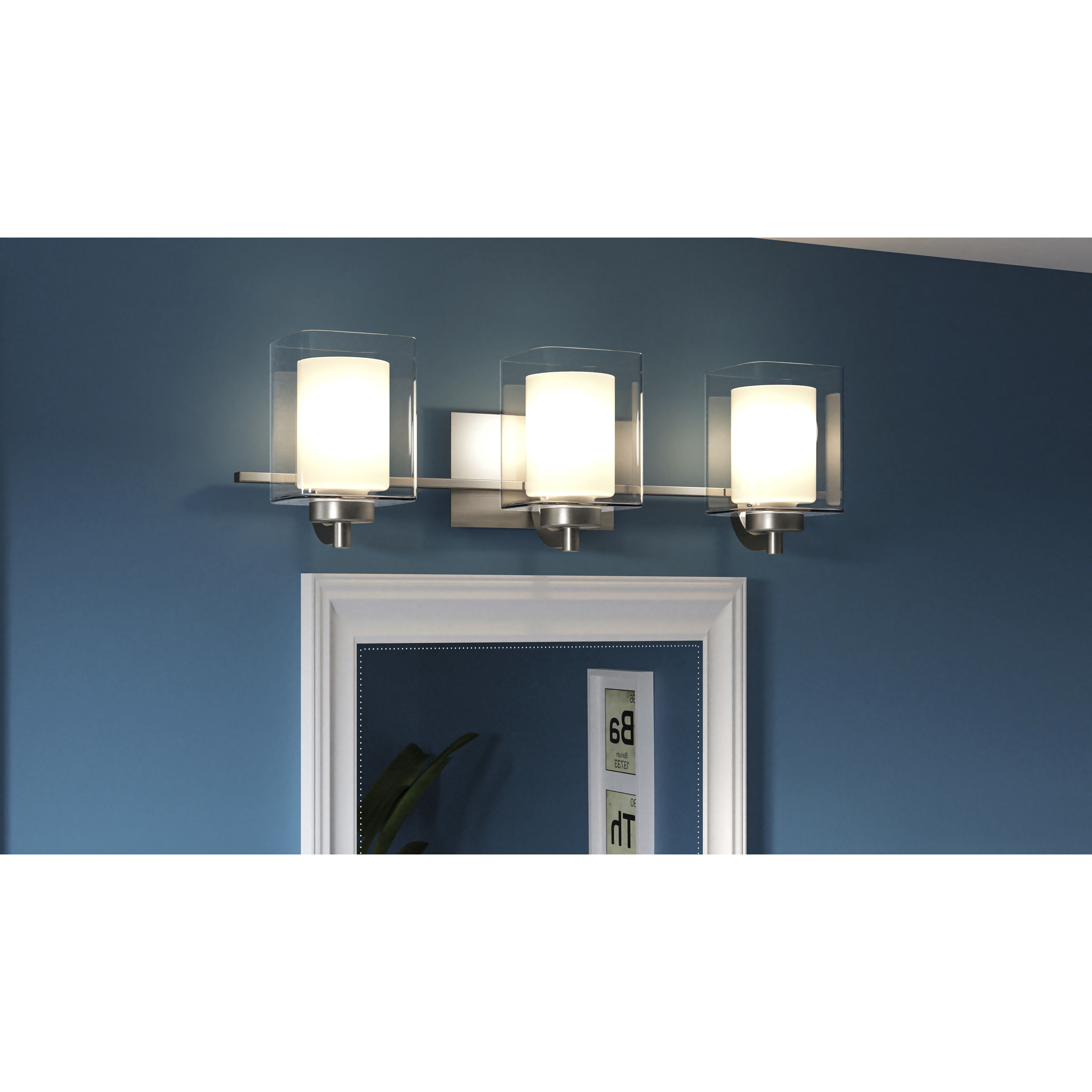 Kolt 3 Light 26 inch Brushed Nickel Bath Light Wall Light