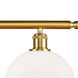Ballston Athens 3 Light 36 inch Satin Gold Island Light Ceiling Light in Matte White Glass, Ballston