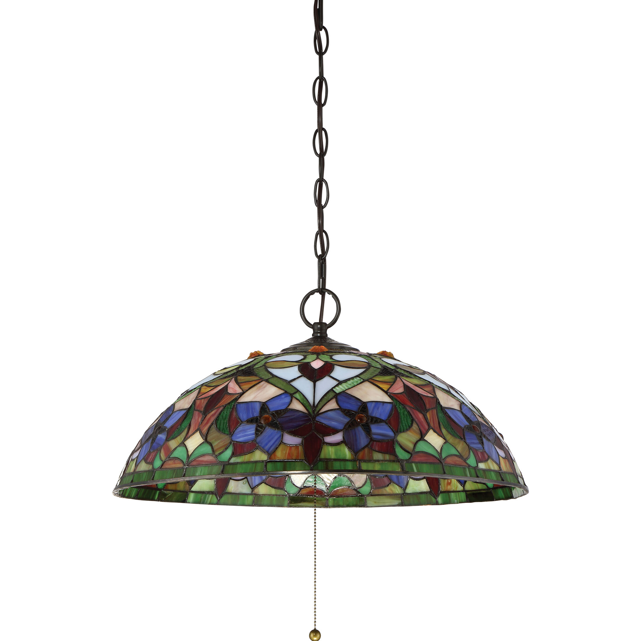 Violets 3 Light 20 inch Vintage Bronze Pendant Ceiling Light, Naturals