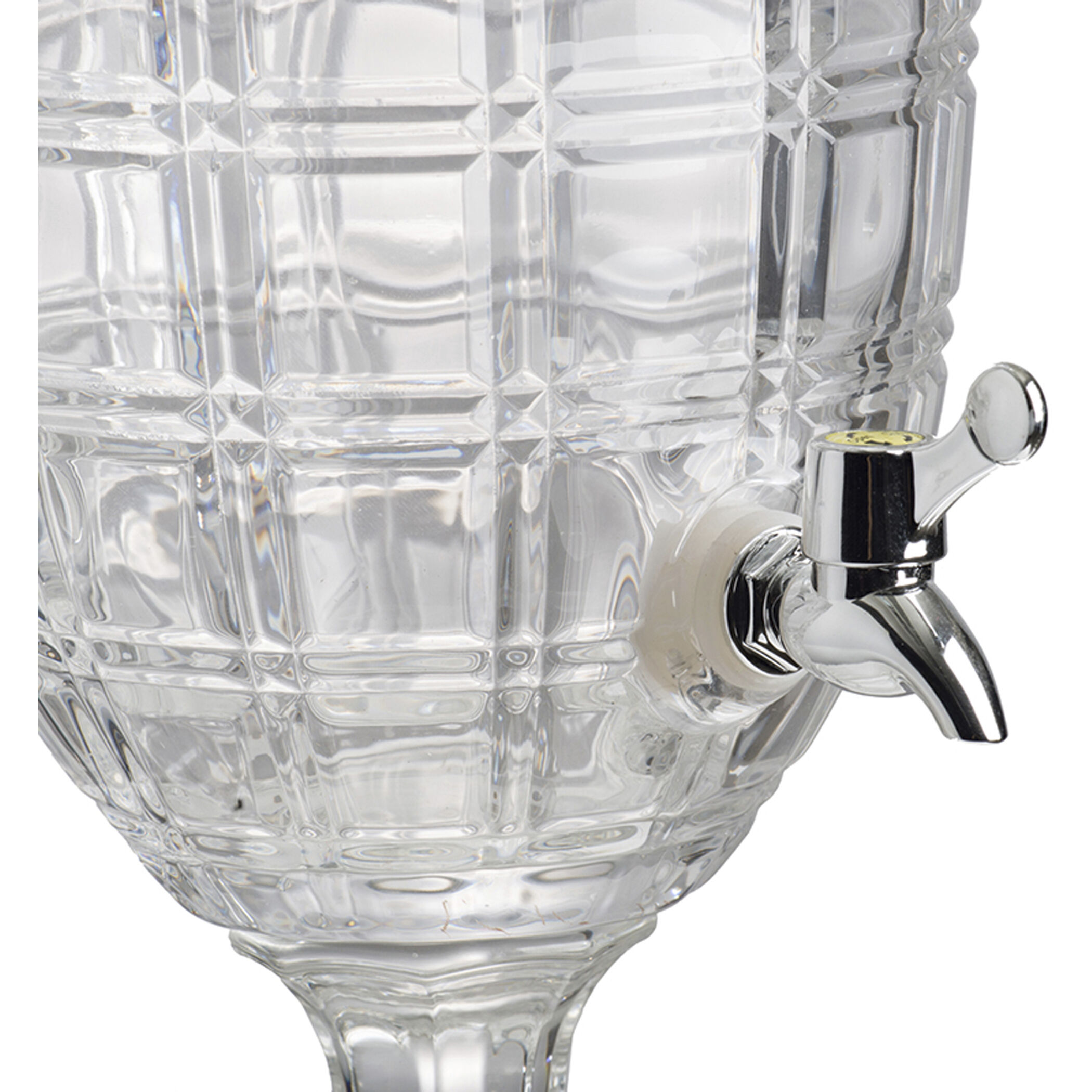 Anita Clear and Polished Silver Drink Dispenser