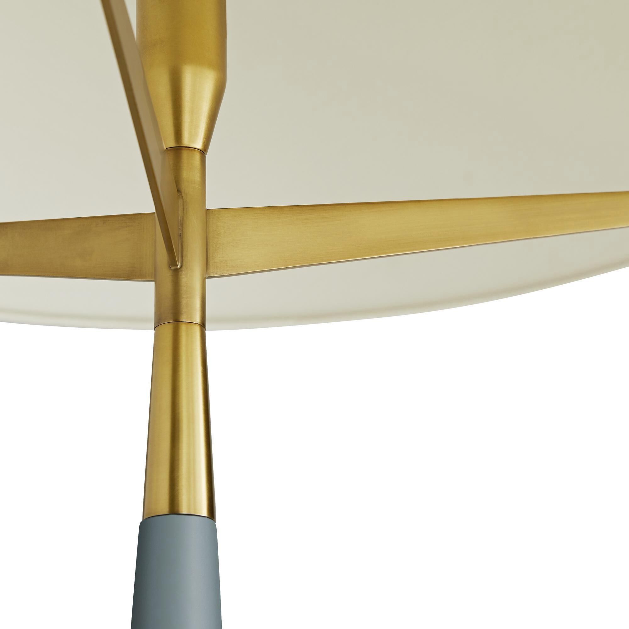 Elden 69 inch 150.00 watt Cadet Blue and Antique Brass Floor Lamp Portable Light