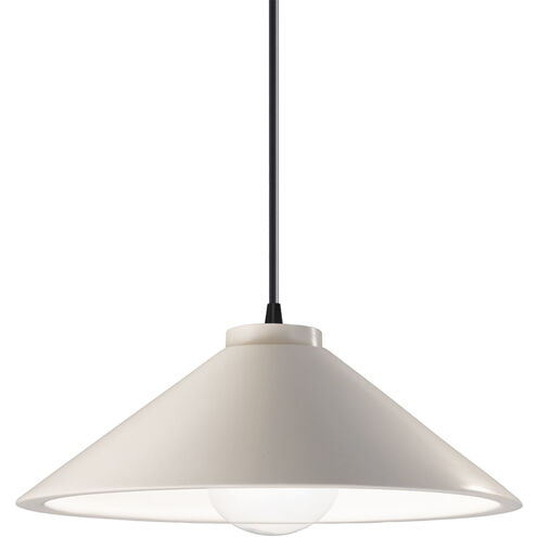 Radiance Collection LED 12 inch Matte White with Matte Black Pendant Ceiling Light
