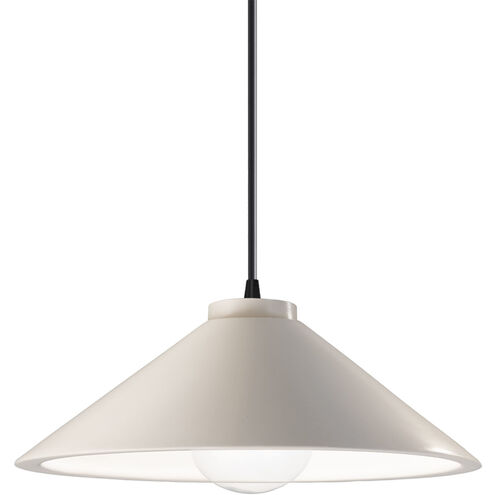 Radiance Collection LED 11.75 inch Matte White with Matte Black Pendant Ceiling Light