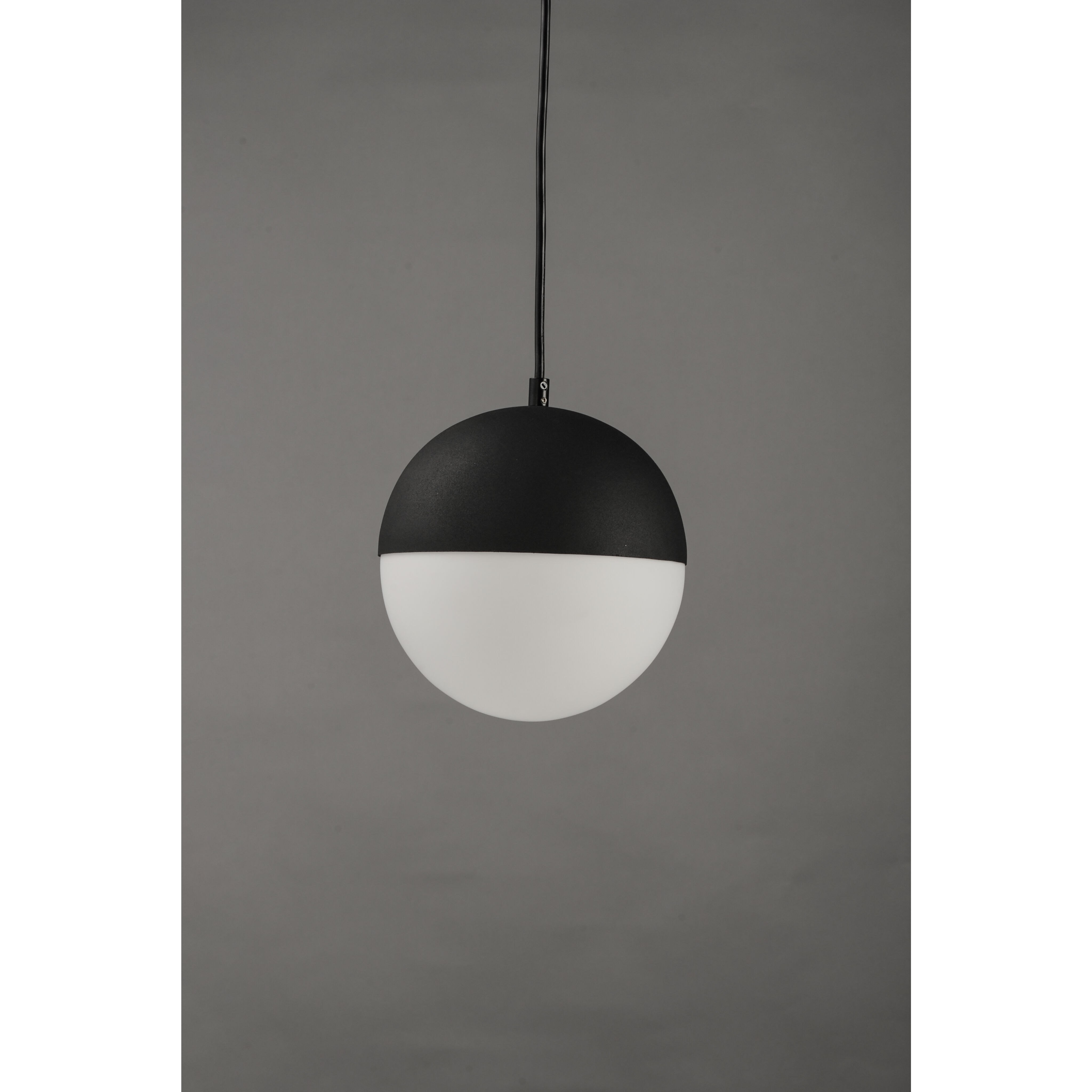Half Moon LED 11.75 inch Black Single Pendant Ceiling Light
