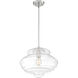 Storrier 1 Light 16 inch Polished Nickel and Clear Pendant Ceiling Light