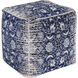 Joslyn 18 inch Blue Pouf