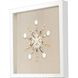 Waterside Collection Lacquered White Wood Shadow Box Style Framed Art