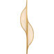 Kelly Wearstler Avant 2 Light 6.25 inch Antique-Burnished Brass Curved Sconce Wall Light, Large