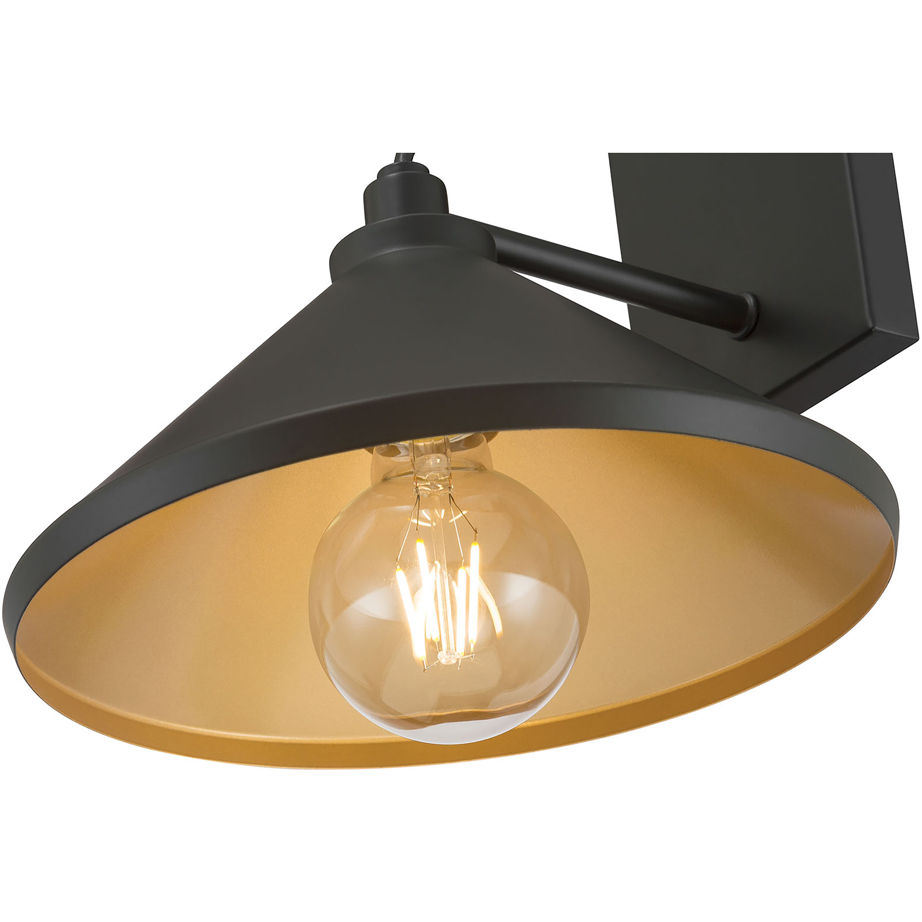 Vectra 1 Light 9 inch Powder Coated Black Outdoor Wall Sconce