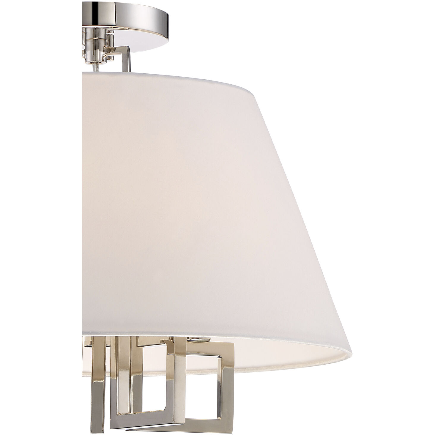 Westwood 5 Light 16 inch Polished Nickel Semi Flush Ceiling Light