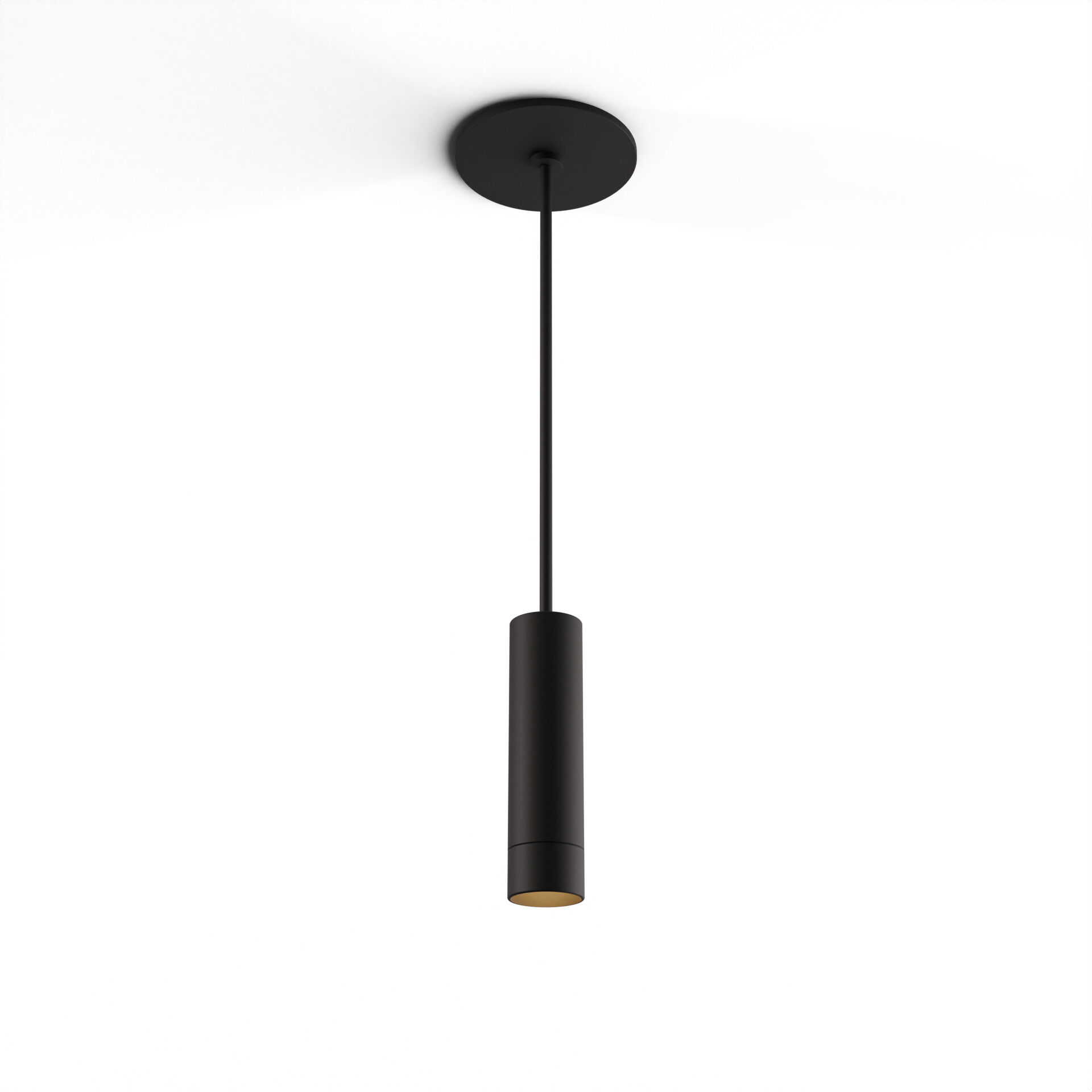 Combi LED 1.5 inch Matte Black Pendant Ceiling Light, Suspension / Flush Mount 2-in-1