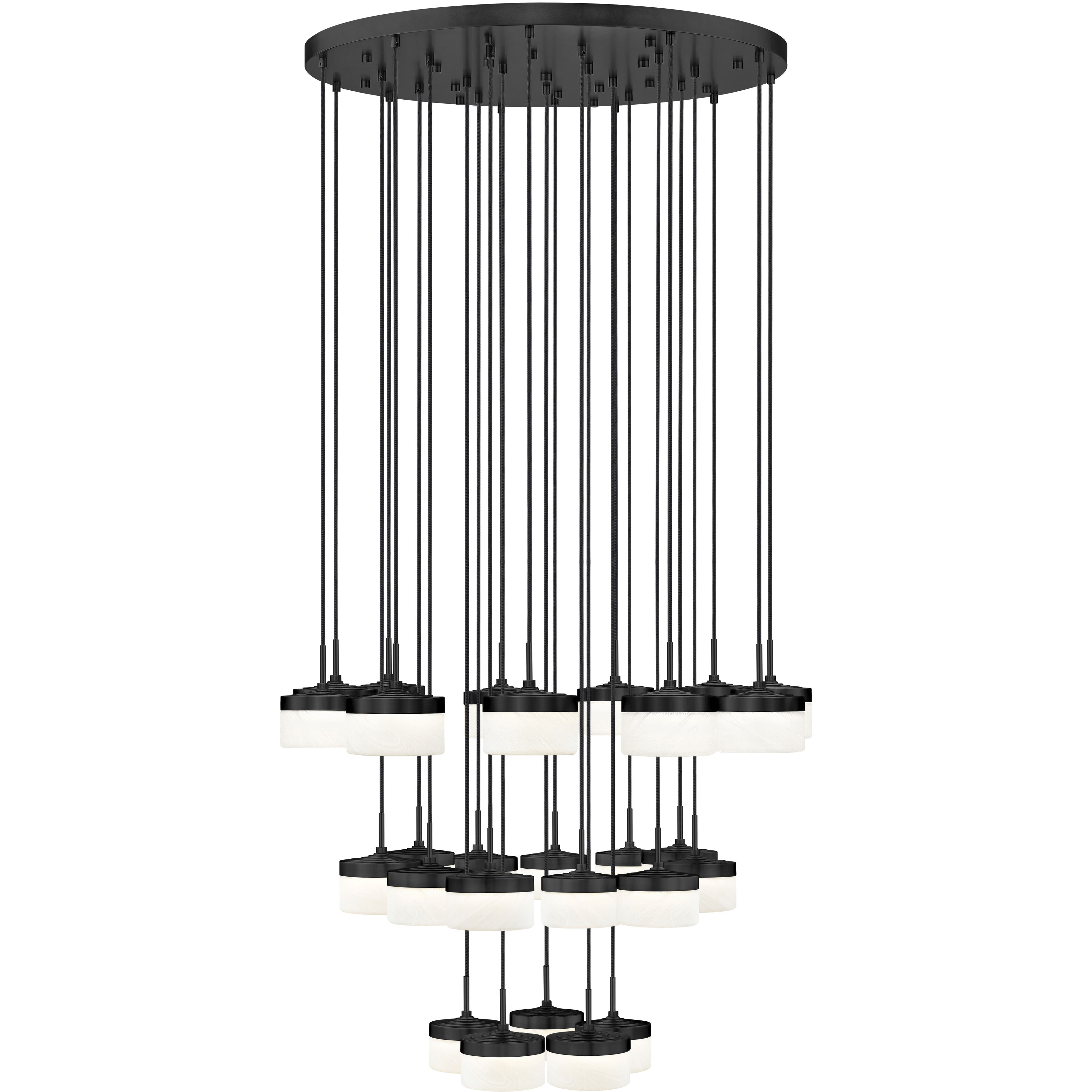 Renaud LED 40.75 inch Matte Black Chandelier Ceiling Light