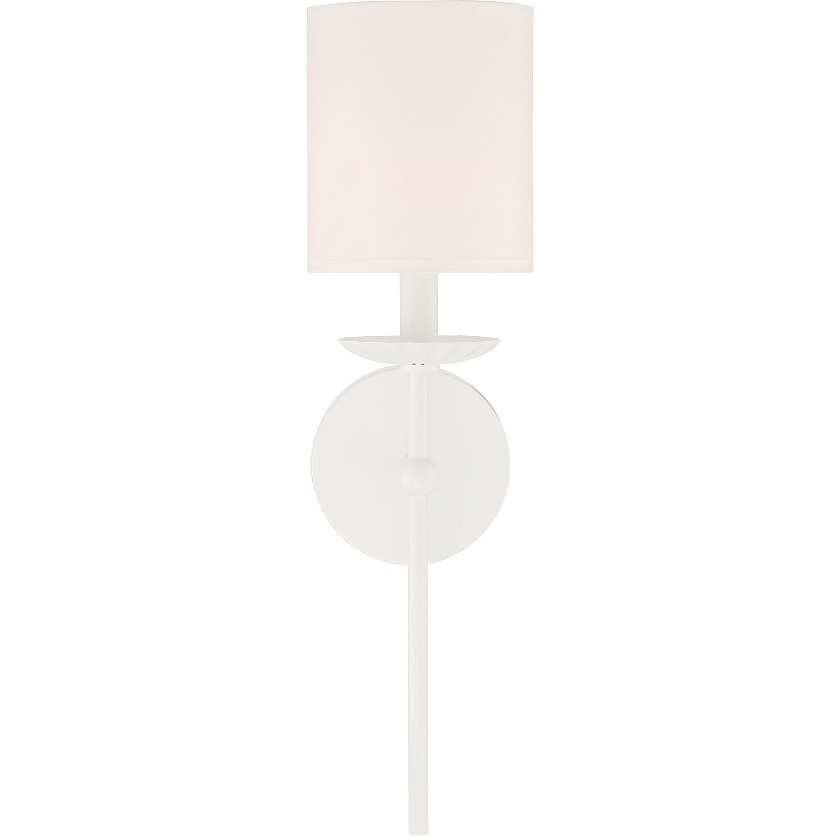 Vintage 1 Light 5 inch White Wall Sconce Wall Light