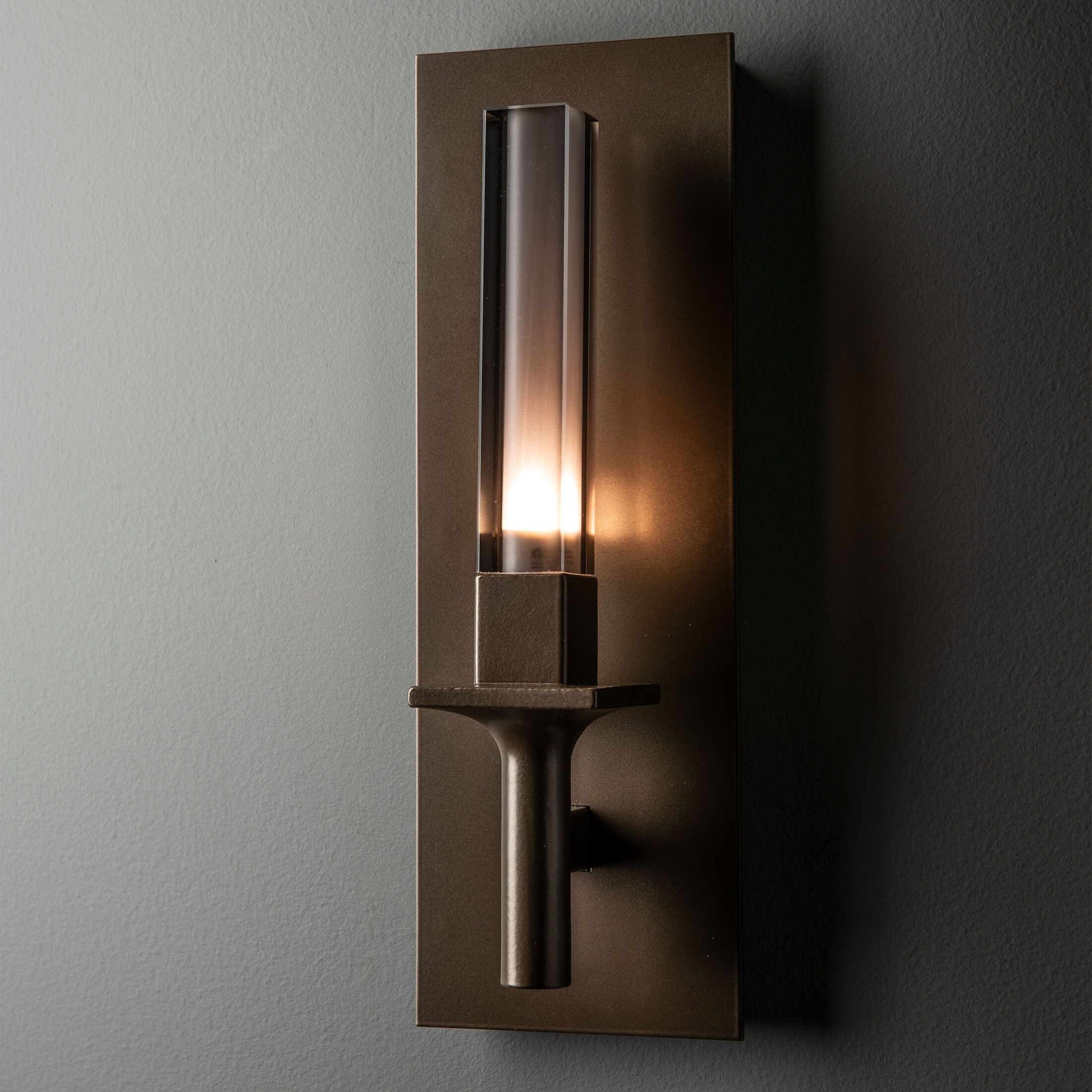 Windsor 1 Light 4.5 inch Bronze Wall Sconce Wall Light in Mirrored Smoke