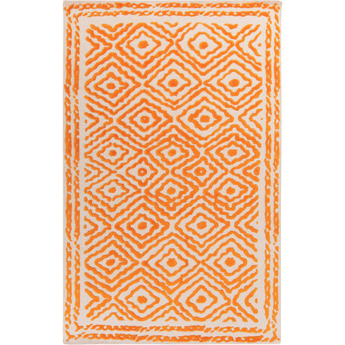 Atlas 96 X 60 inch Burnt Orange, Beige Rug