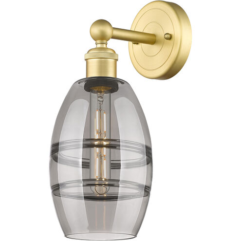 Edison Vaz 1 Light 5.88 inch Satin Gold Sconce Wall Light
