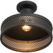 Abalone Point 1 Light 12 inch Coal Outdoor Flush Mount, Outdoor