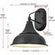 Elian 1 Light 13.5 inch Black Outdoor Wall Sconce