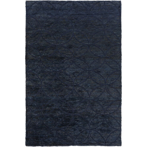 Papyrus 96 X 60 inch Dark Blue Handmade Rug