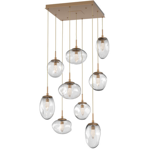 Cosmos LED LED 32 inch Novel Brass Chandelier Ceiling Light, Square Multi-Port