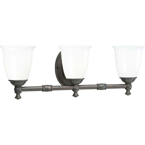 Victorian 3 Light 25 inch Venetian Bronze Bath Vanity Wall Light, Delta