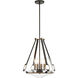 Eden Valley 4 Light 18 inch Smoked Iron/Aged Gold Pendant Ceiling Light, Convertible