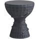 Kobra 15 inch Black Volcanic Ash Outdoor Accent Table