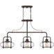 Trilogy 3 Light 38 inch Old Bronze Island Chandelier Ceiling Light