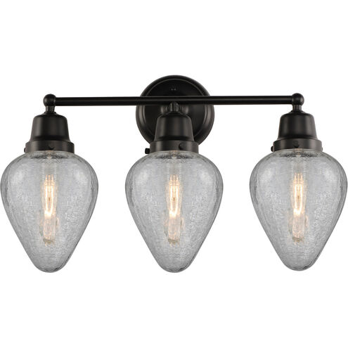 Aditi Geneseo 3 Light 22.5 inch Matte Black Bath Vanity Light Wall Light, Aditi