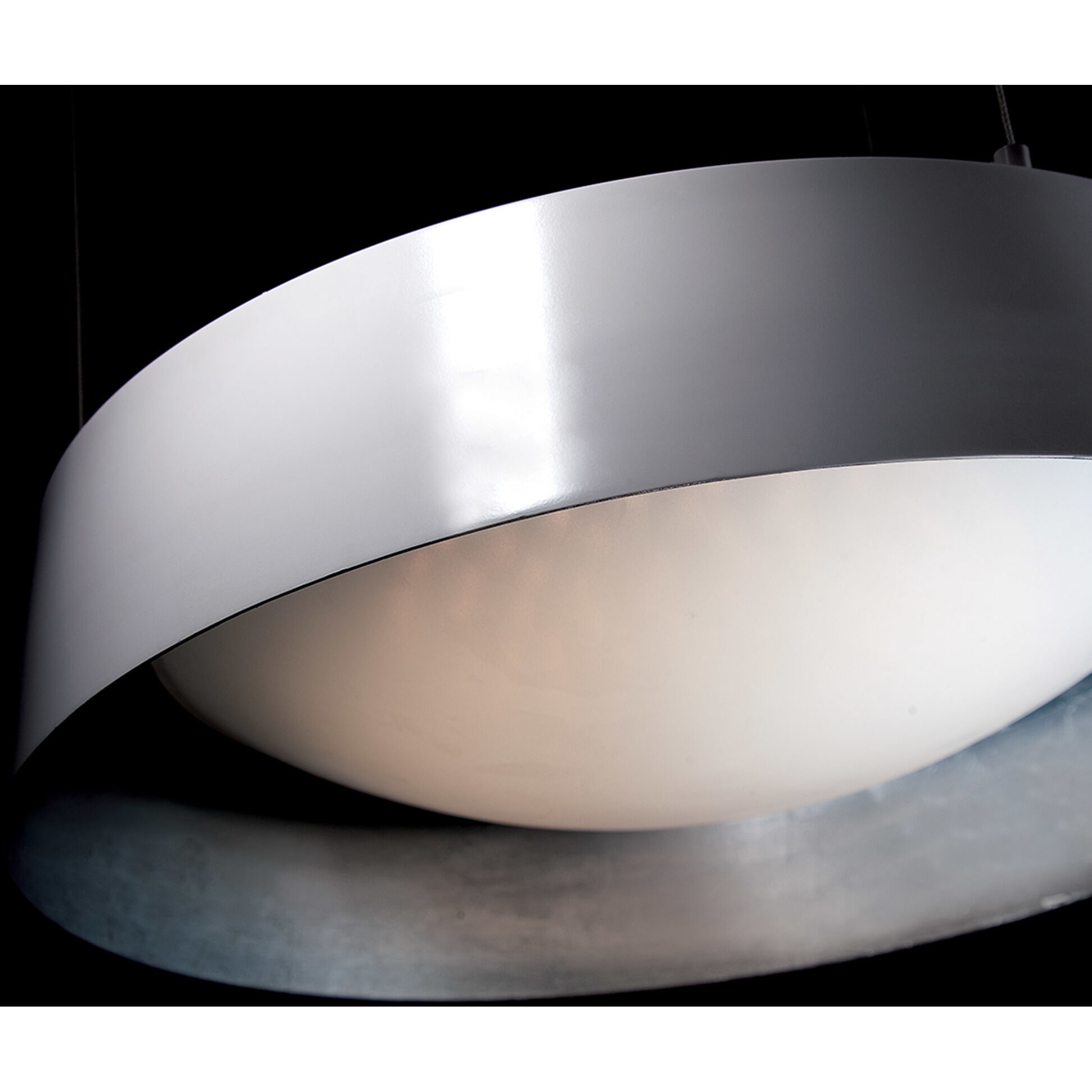 Gilt LED 18 inch White Silver Leaf Chandelier Ceiling Light in Opulent Textured Silver Aluminum