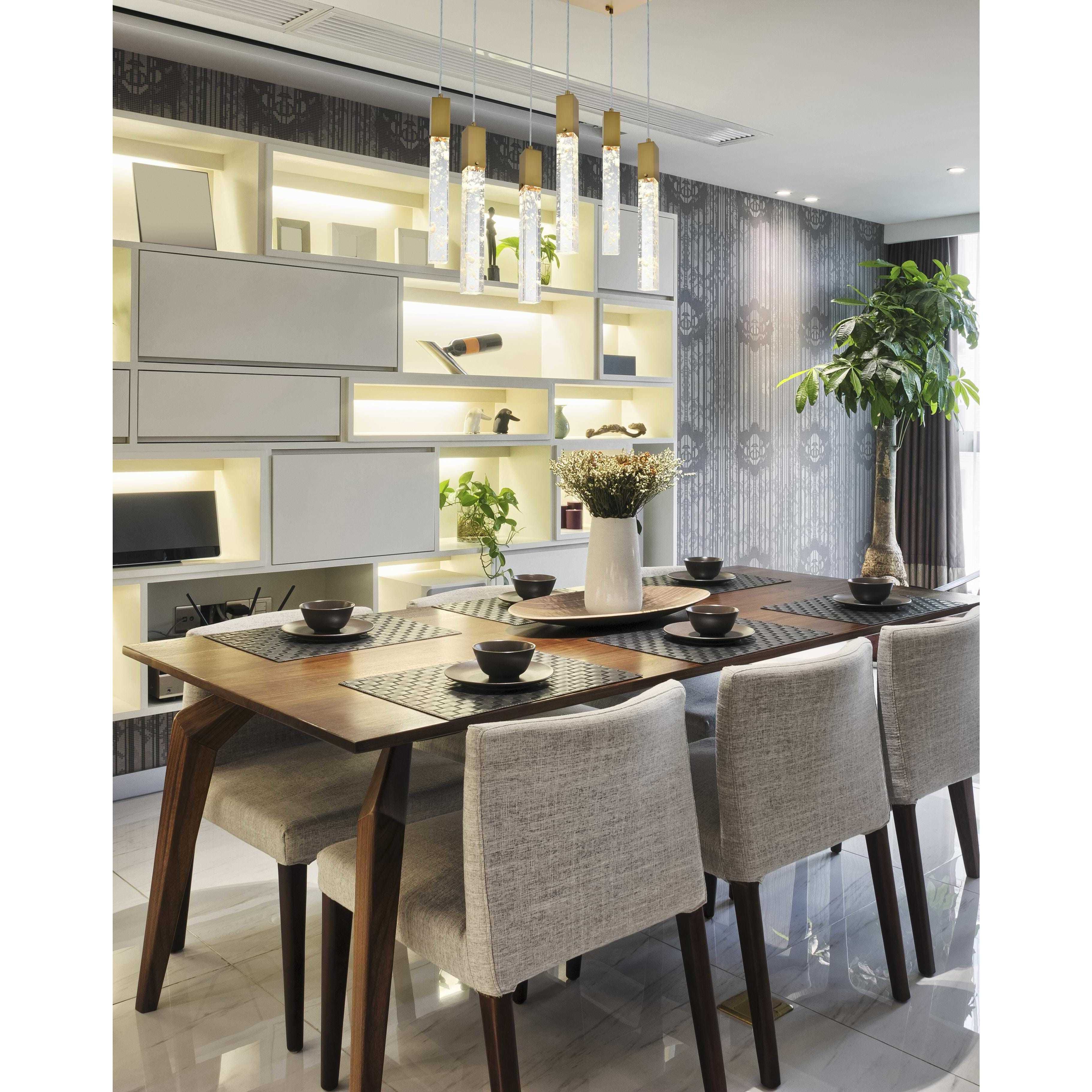 Aurora 6 Light 12 inch Satin Gold Pendant Ceiling Light