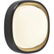 Pebble 8.25 inch Glossy Black Flush Mount Ceiling Light