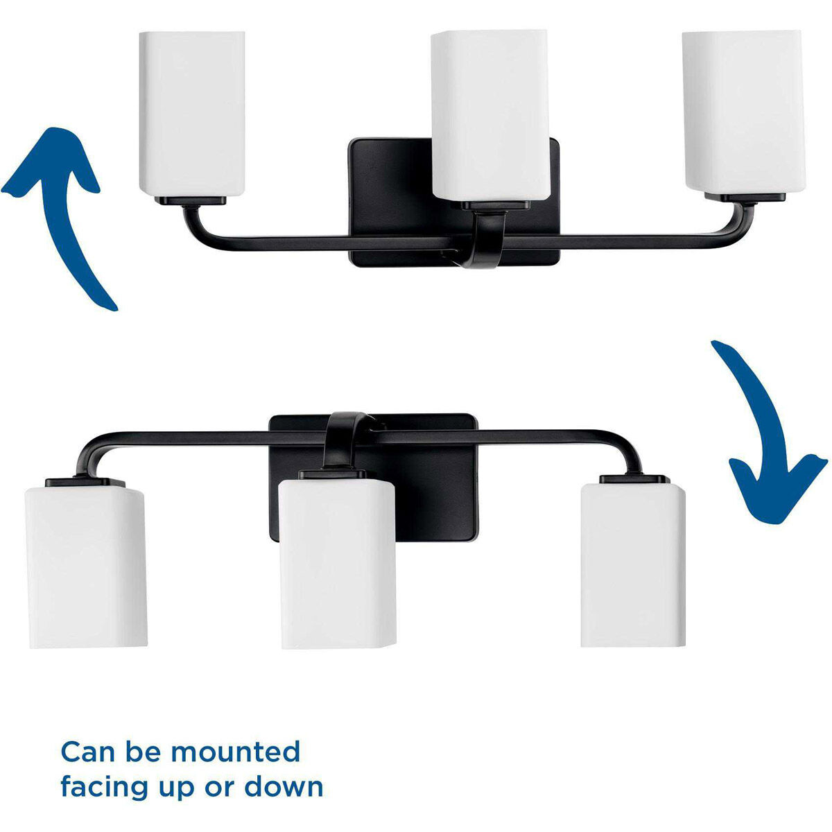 Cowan 3 Light 24 inch Matte Black Bath Vanity Wall Light