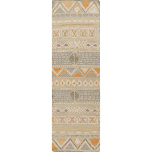 Nomad 96 X 30 inch Khaki, Bright Orange, Butter Rug