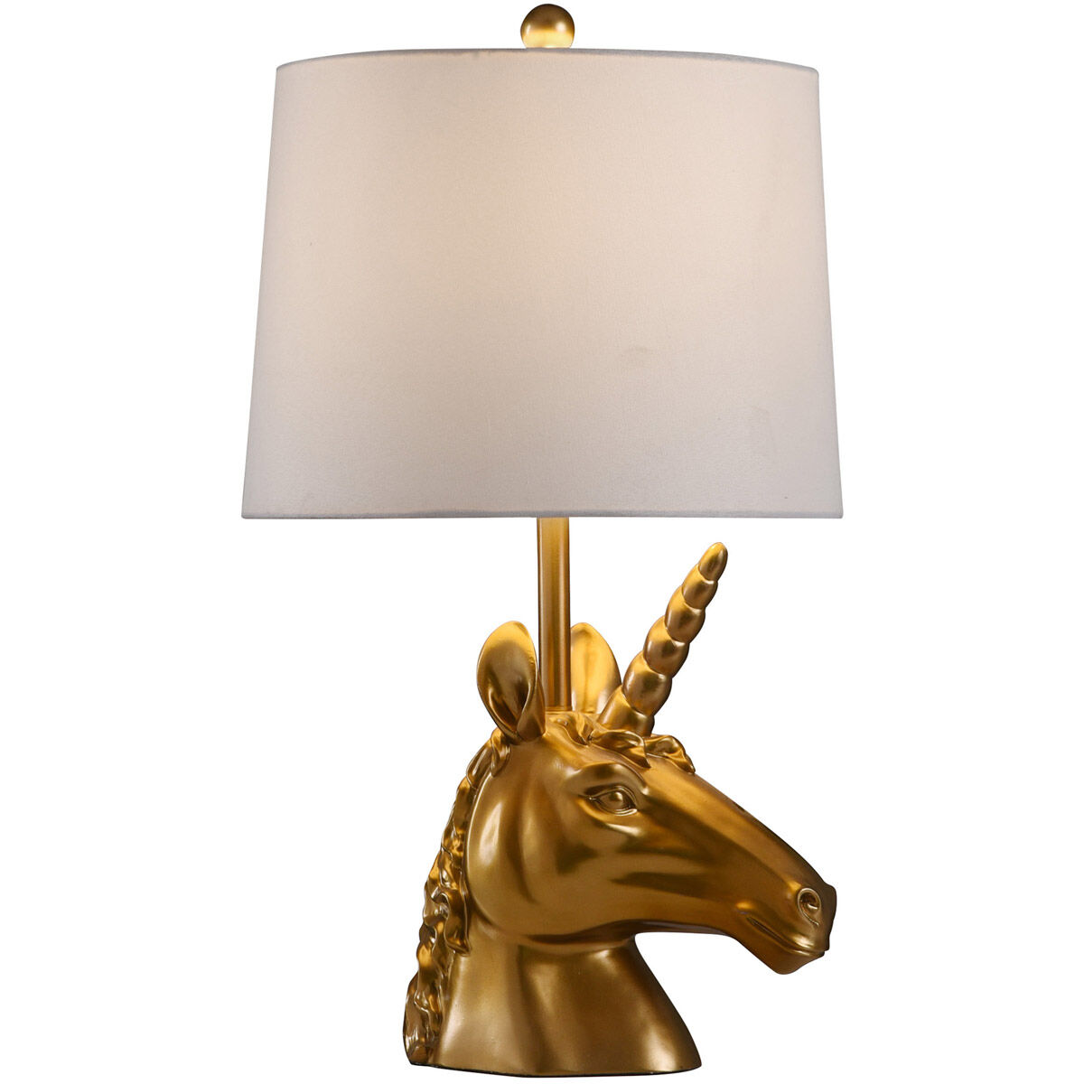 Signature 25 inch 60 watt Gold and White Table Lamp Portable Light