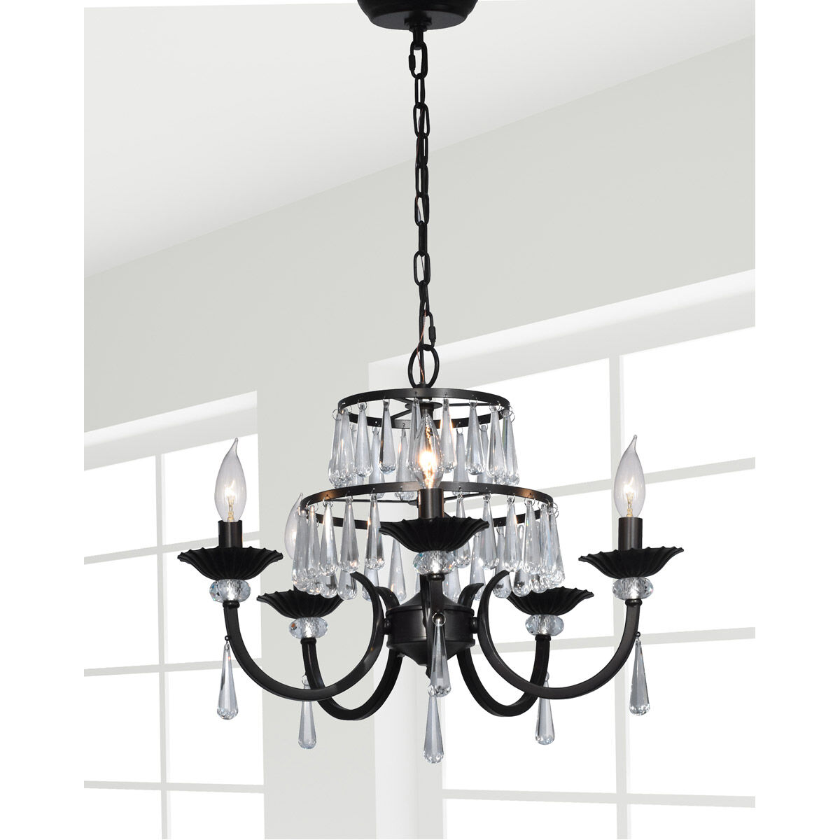 Springdale 5 Light 22 inch Dark Bronze Chandelier Ceiling Light