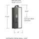 Rylann 1 Light 6 inch Matte Black Sconce Wall Light 