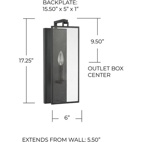 Rylann 1 Light 6 inch Matte Black Sconce Wall Light