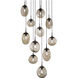 Cosmos Incandescent 11 Light 37.8 inch Beige Silver Chandelier Ceiling Light, Round Multi-Port