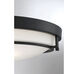 Modern 2 Light 13 inch Matte Black Semi-Flush Ceiling Light