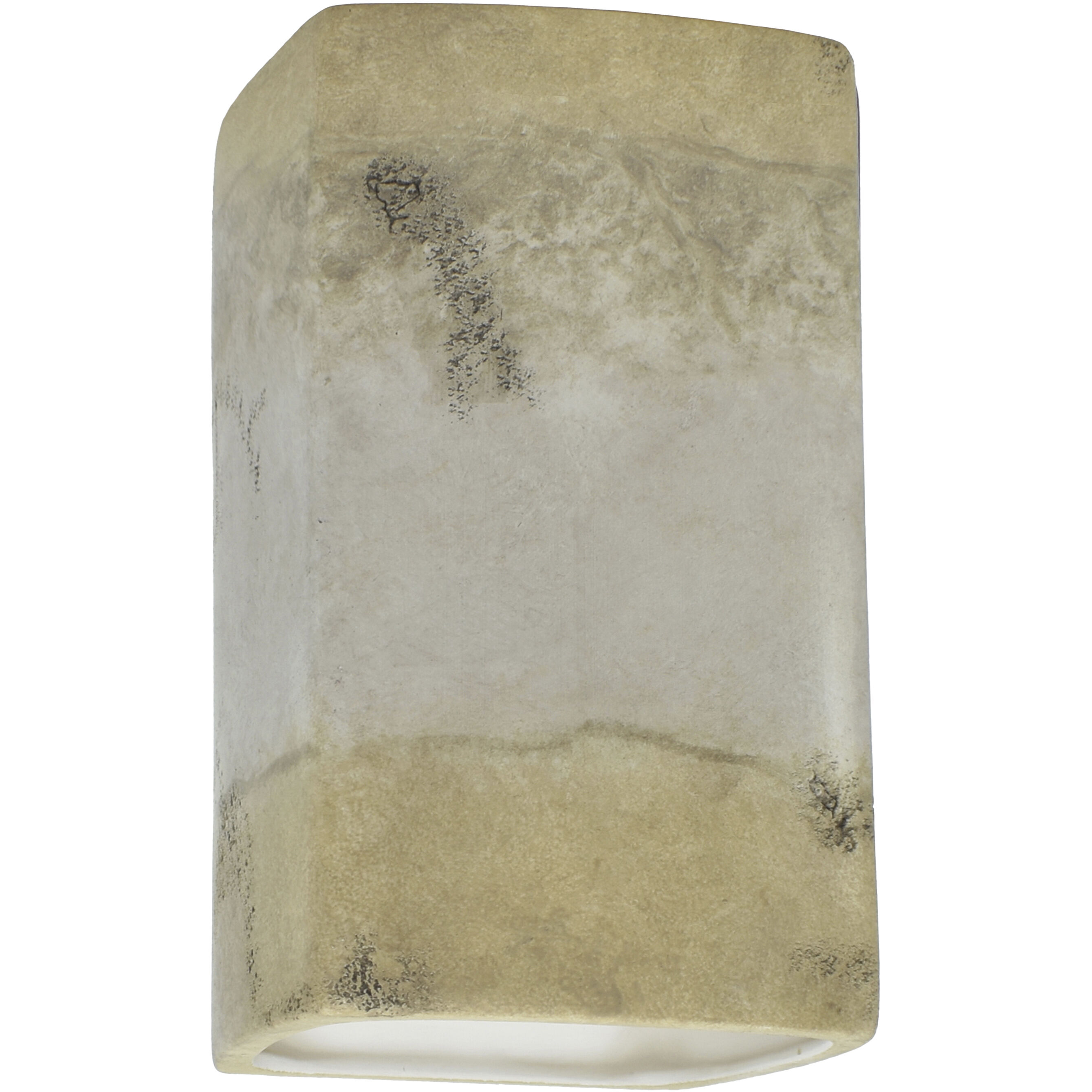 Ambiance Rectangle LED 7.25 inch Greco Travertine Wall Sconce Wall Light, Large