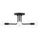 Van 4 Light 17.75 inch Midnight Black Semi-Flush Mount Ceiling Light