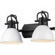 Yep Duncan Vanity Wall Light in Matte Black, Matte White