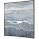 Kinley Blue with Gray and Champagne Silver Framed Wall Art