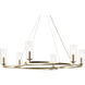 Harpin 6 Light Champagne Bronze Chandelier Ceiling Light