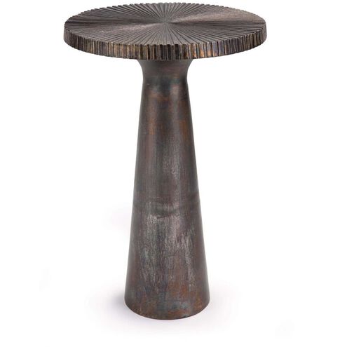 Ellis 23.5 X 15 inch Blackened Zinc Side Table