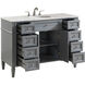Park Avenue 48 X 35 inch Grey with Carrara White Marble Vanity Set in Gray