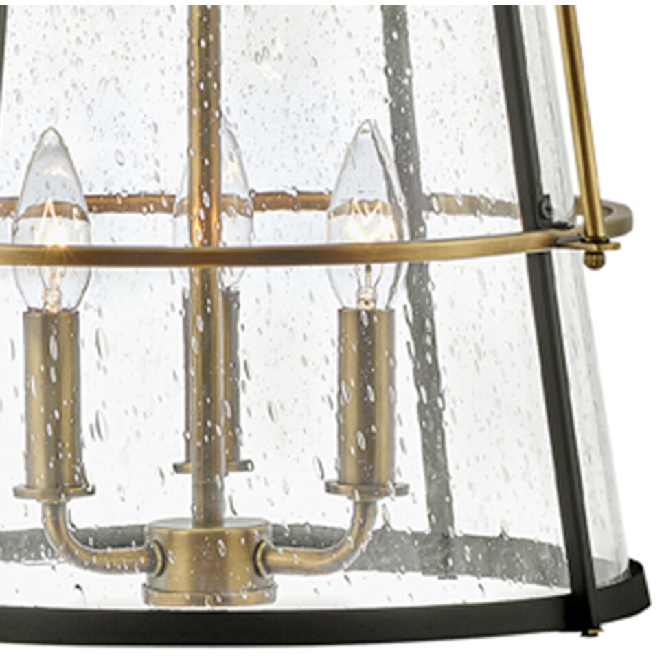 Tournon 3 Light 15 inch Heritage Brass with Black Indoor Pendant Ceiling Light