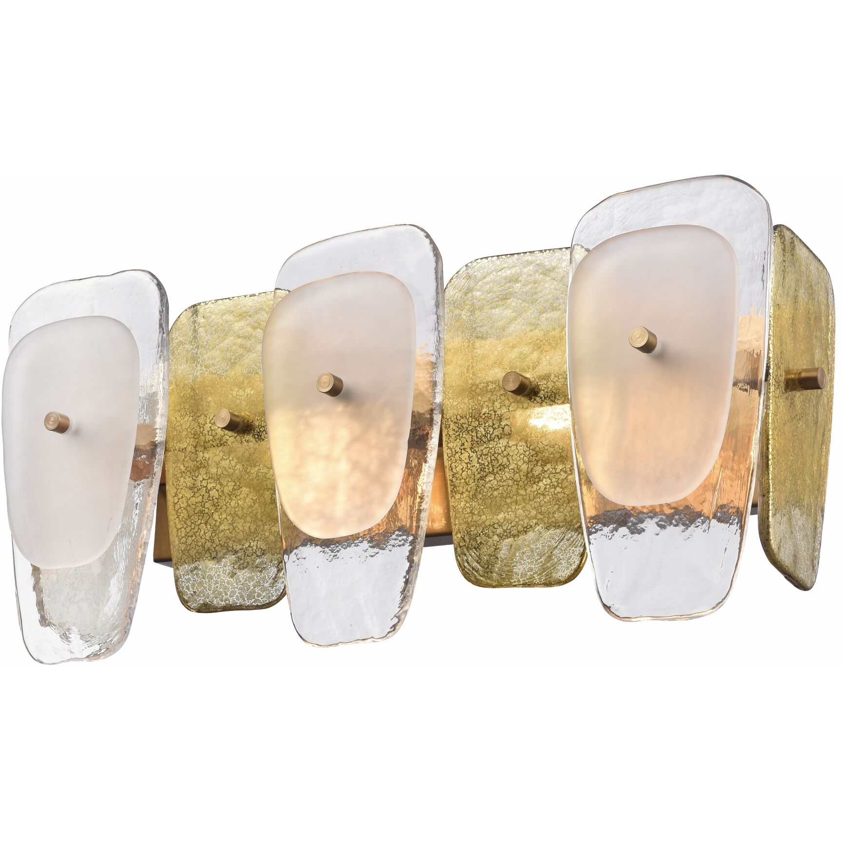 Strata 2 Light 20.75 inch Lacquered Gold Bath Vanity Wall Light