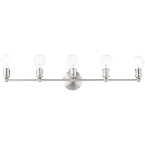 Lansdale 5 Light 34 inch Brushed Nickel Vanity Sconce Wall Light
